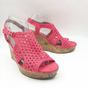 Jellypop Pink Woven Wedges